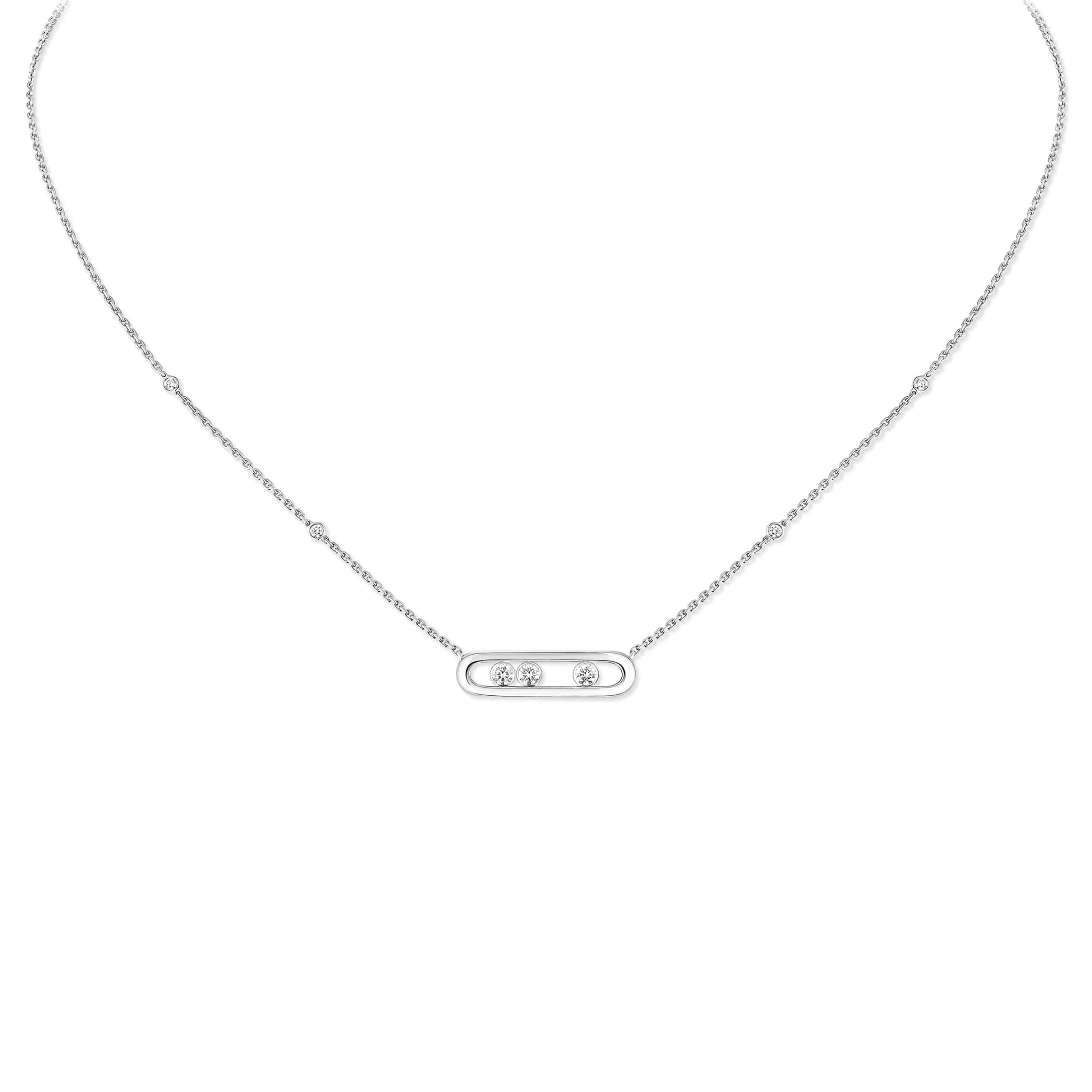 MESSIKA BABY MOVE NECKLACE WHITE GOLD DIAMOND NECKLACE 04323-WG